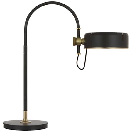 Visual Comfort Oso 26" Tall LED Gooseneck Desk Lamp Modern Iron / Hand-Rubbed Antique Brass