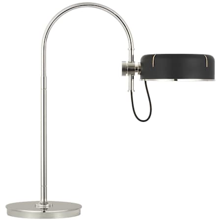 Visual Comfort Oso 26" Tall LED Gooseneck Desk Lamp Polished Nickel