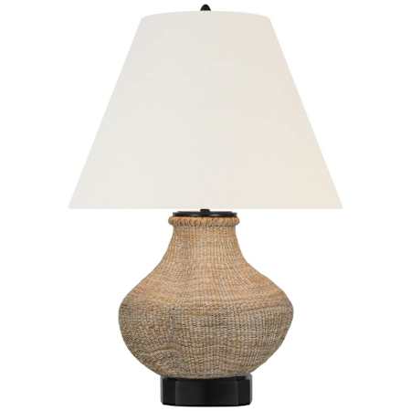 Visual Comfort Tahiti 25" Tall Vase Table Lamp Ash / Linen