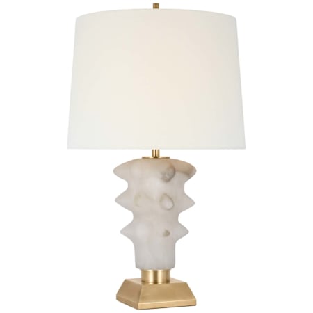 Visual Comfort Luxor 26" Tall Buffet Table Lamp Alabaster / Hand-Rubbed Antique Brass