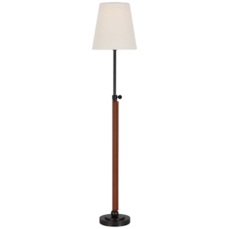 Visual Comfort Bryant Wrapped 25" Tall Buffet Table Lamp Bronze / Saddle Leather