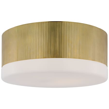 Visual Comfort Ace 17" Wide LED Flush Mount Drum Ceiling Fixture Hand-Rubbed Antique Brass