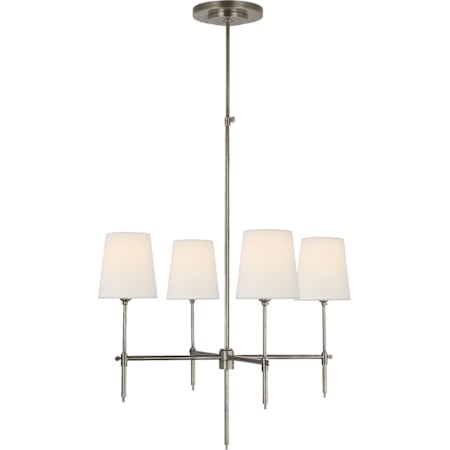 Visual Comfort Bryant 4 Light 26" Wide Chandelier Antique Nickel