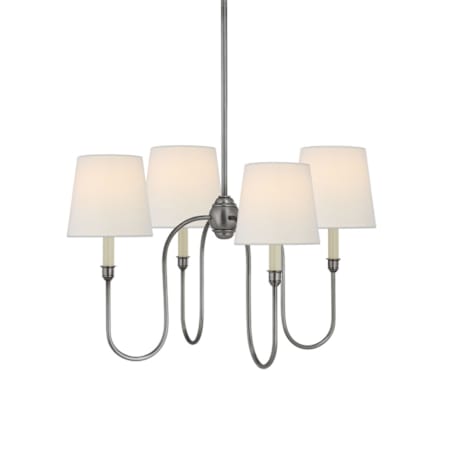Visual Comfort Vendome 4 Light 26" Wide Chandelier Antique Silver