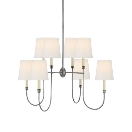 Visual Comfort Vendome 8 Light 36" Wide Chandelier Antique Silver