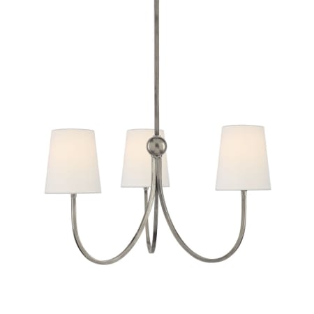 Visual Comfort Reed 3 Light 20" Wide Chandelier Antique Nickel