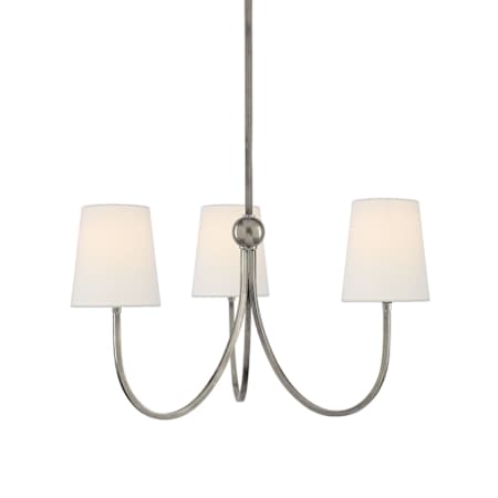 Visual Comfort Reed 3 Light 20" Wide Chandelier Antique Nickel