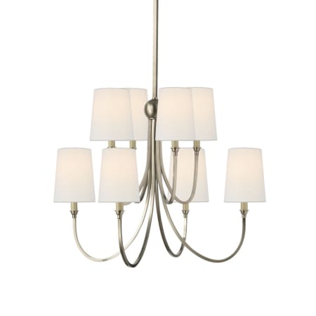 Visual Comfort Reed 8 Light 27" Wide Chandelier Antique Nickel