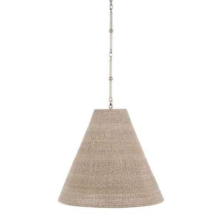 Visual Comfort Goodman 2 Light 24" Wide Pendant Antique Nickel / Ash