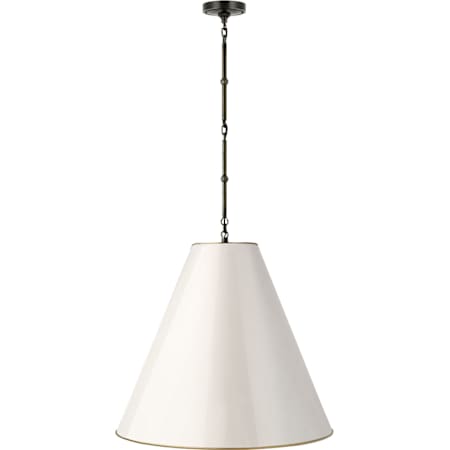 Visual Comfort Goodman 24" Shaded Chandelier by Thomas O'Brien Bronze