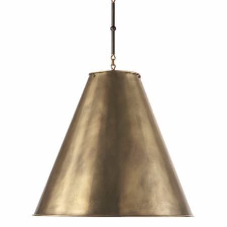 Visual Comfort Goodman 24" Shaded Chandelier by Thomas O'Brien Bronze with Antique Brass