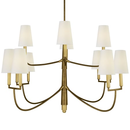 Visual Comfort Farlane 12 Light 48" Wide Chandelier Hand-Rubbed Antique Brass