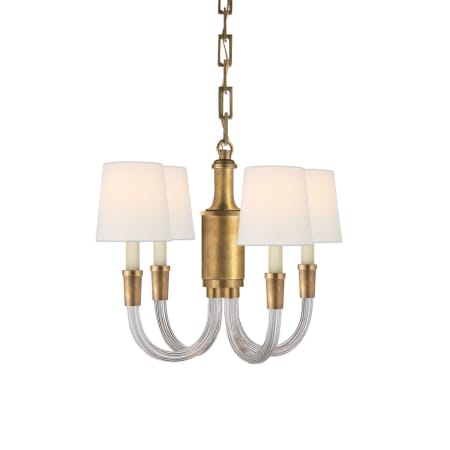 Visual Comfort Vivian 4 Light 19" Wide Chandelier Crystal / Brass