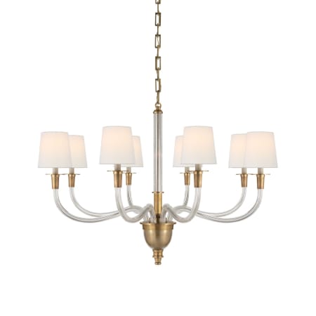 Visual Comfort Vivian 8 Light 36" Wide Chandelier Hand-Rubbed Antique Brass