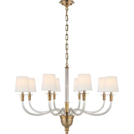 Visual Comfort Vivian 8 Light 36" Wide Chandelier Hand-Rubbed Antique Brass