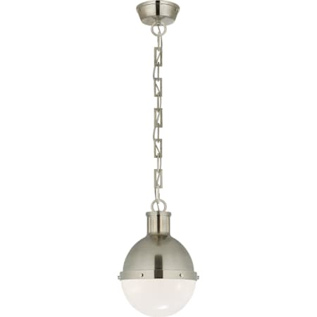 Visual Comfort Hicks 9" Small Pendant with White Glass by Thomas O'Brien Antique Nickel