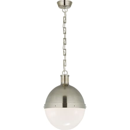 Visual Comfort Hicks 13" Large Pendant with White Glass by Thomas O'Brien Antique Nickel