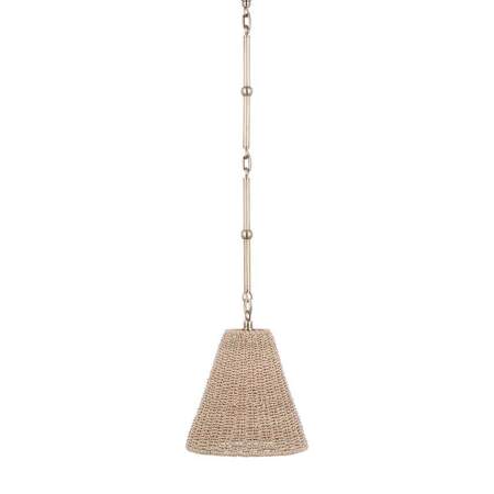 Visual Comfort Goodman 10" Wide Mini Pendant Antique Nickel / Ash