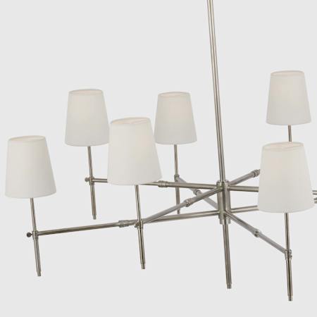 Visual Comfort Bryant 8 Light 48" Wide Abstract Chandelier Antique Nickel