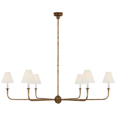 Visual Comfort Piaf 6 Light 58" Wide Chandelier Antique Gild