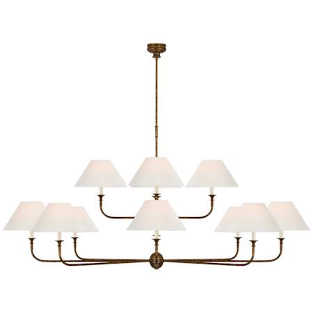 Visual Comfort Piaf 12 Light 72" Wide Chandelier Antique Gild