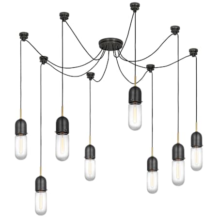 Visual Comfort Junio 8 Light Configurable Multi Light Pendant Bronze / Brass