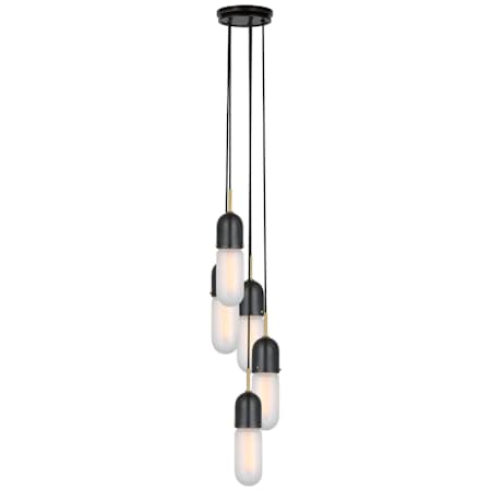 Visual Comfort Junio 5 Light Configurable Multi Light Pendant Bronze / Brass