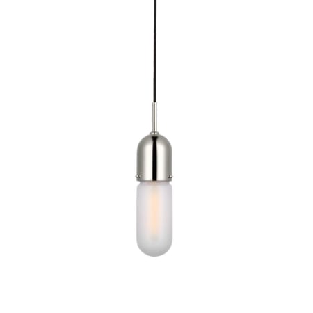 Visual Comfort Junio 4" Wide Mini Pendant Polished Nickel