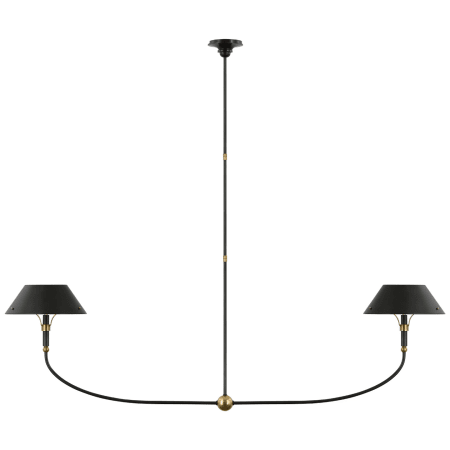Visual Comfort Turlington 2 Light 68" Wide Linear Pendant Bronze / Hand-Rubbed Antique Brass