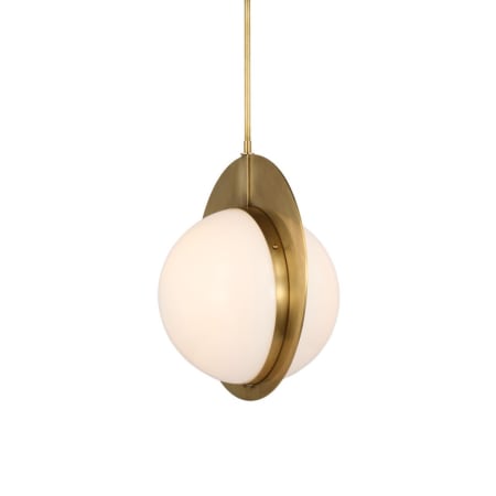 Visual Comfort Quando 20" Wide LED Pendant Hand-Rubbed Antique Brass