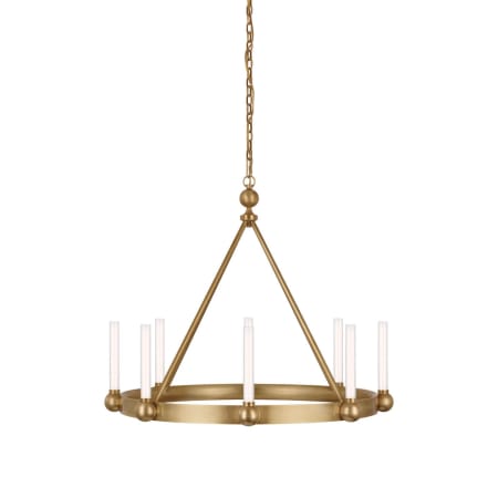 Visual Comfort Jeffery 30" Wide LED Chandelier Hand-Rubbed Antique Brass