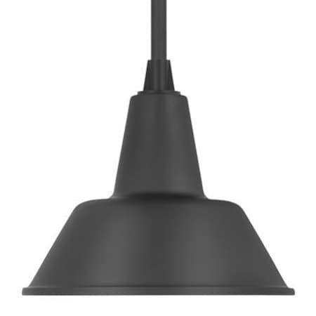 Visual Comfort Thomas O'Brien 13" Wide Outdoor Pendant with Matte Black Bowers Shade Matte Black