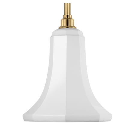 Visual Comfort Thomas O'Brien 9" Wide Outdoor Mini Pendant with White Savannah Shade Hand-Rubbed Antique Brass