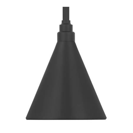 Visual Comfort Thomas O'Brien 9" Wide Outdoor Mini Pendant with Matte Black Conical Savannah Shade Matte Black
