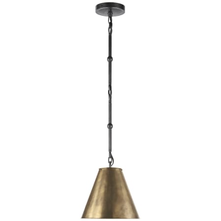 Visual Comfort Goodman 10" Pendant with Antique Brass Shade by Thomas O'Brien Bronze