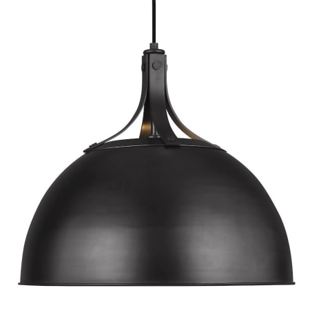 Visual Comfort Logan Single Light 18" Wide Pendant Aged Iron