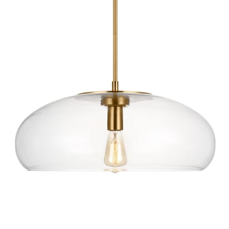 Visual Comfort Largo 22" Wide Pendant Burnished Brass