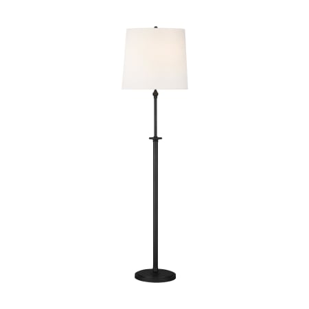Visual Comfort Capri 2 Light 69" Tall LED Floor Lamp Aged Iron