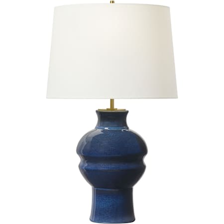 Visual Comfort Nova 28" Tall Vase Table Lamp with Linen Shade Mix Blue Brown