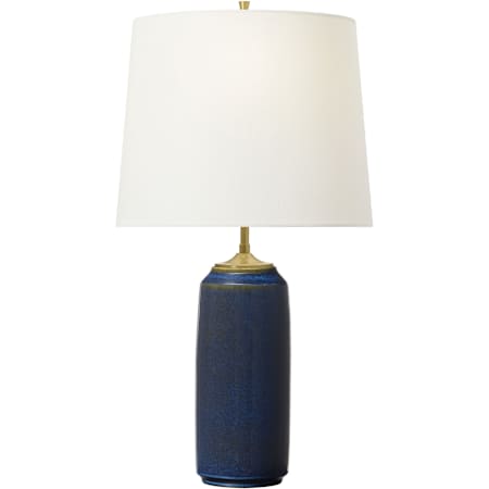 Visual Comfort Cato 28" Tall Buffet Table Lamp with Linen Shade Mix Blue Brown