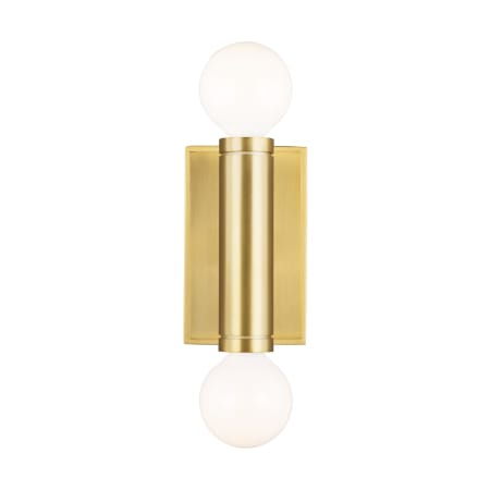 Visual Comfort Beckham Modern 2 Light 5" Tall Bathroom Sconce Burnished Brass