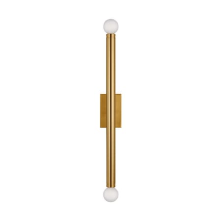 Visual Comfort Beckham Modern 2 Light 20" Tall Bathroom Sconce Burnished Brass