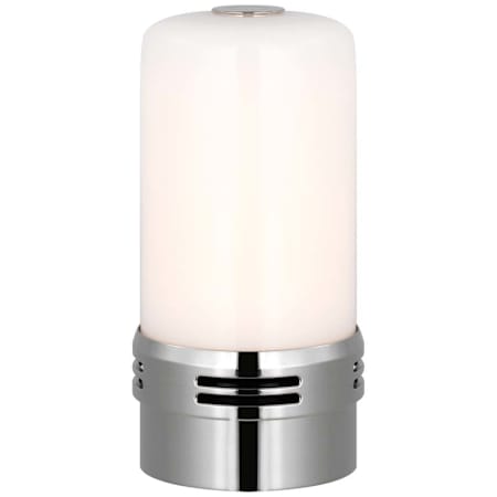 Visual Comfort Cordless 4" Tall Cordless LED Accent Specialty Lamp Nickel / White Glass