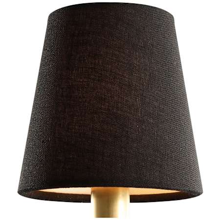 Visual Comfort Clip 4" Empire Shade Black Linen Empire