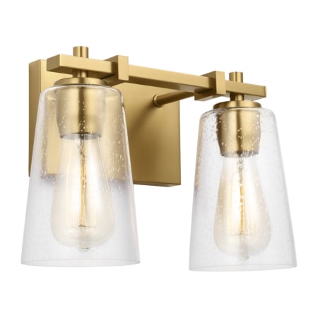 Visual Comfort Mercer 2 Light 13" Wide Vanity Light Burnished Brass