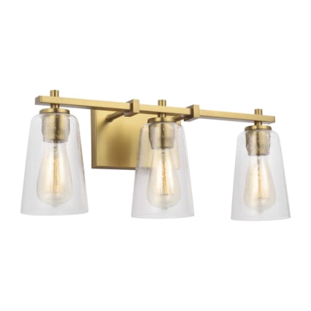 Visual Comfort Mercer 3 Light 22" Wide Vanity Light Burnished Brass
