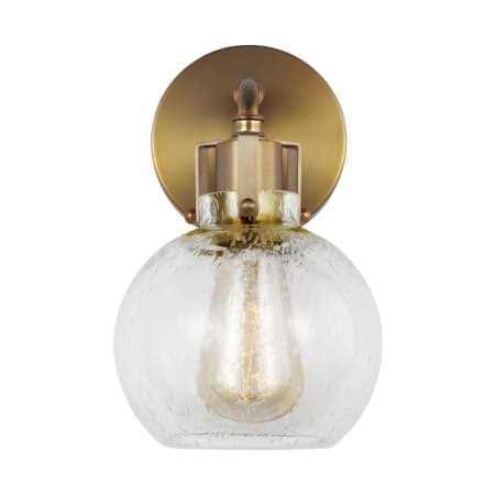 Visual Comfort Clara 10" Tall Bathroom Sconce Burnished Brass