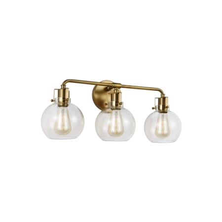 Visual Comfort Clara 3 Light 24" Wide Vanity Light Burnished Brass