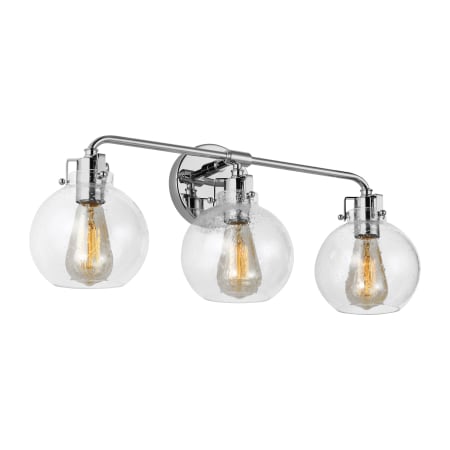 Visual Comfort Clara 3 Light 24" Wide Vanity Light Chrome