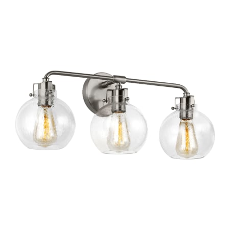 Visual Comfort Clara 3 Light 24" Wide Vanity Light Satin Nickel